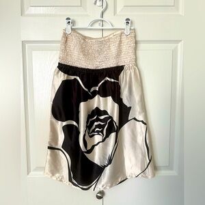 Lost Black and Cream Floral Top